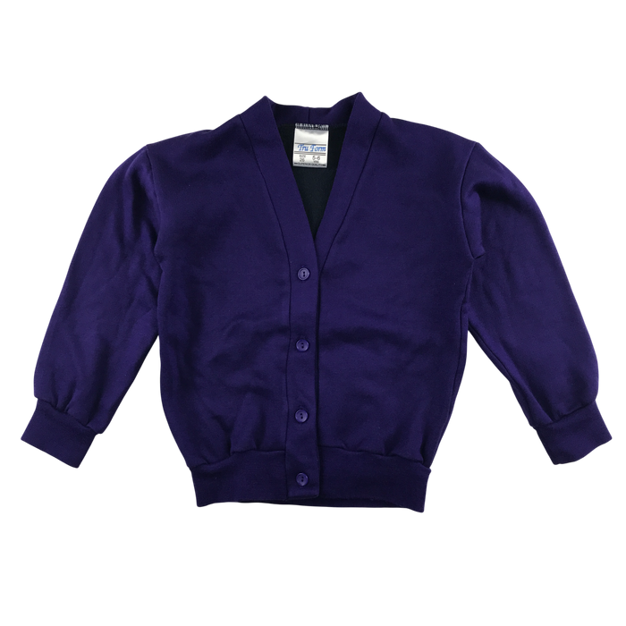 Purple girls 10-11 yrs  jersey school cardigan