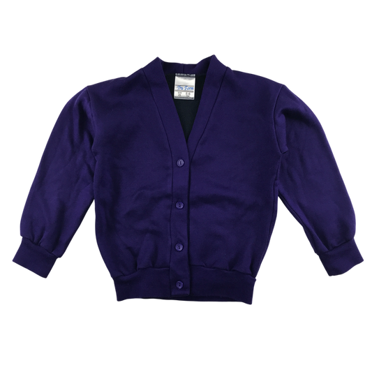Purple girls 10-11 yrs  jersey school cardigan