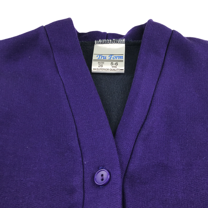 Purple girls 10-11 yrs  jersey school cardigan