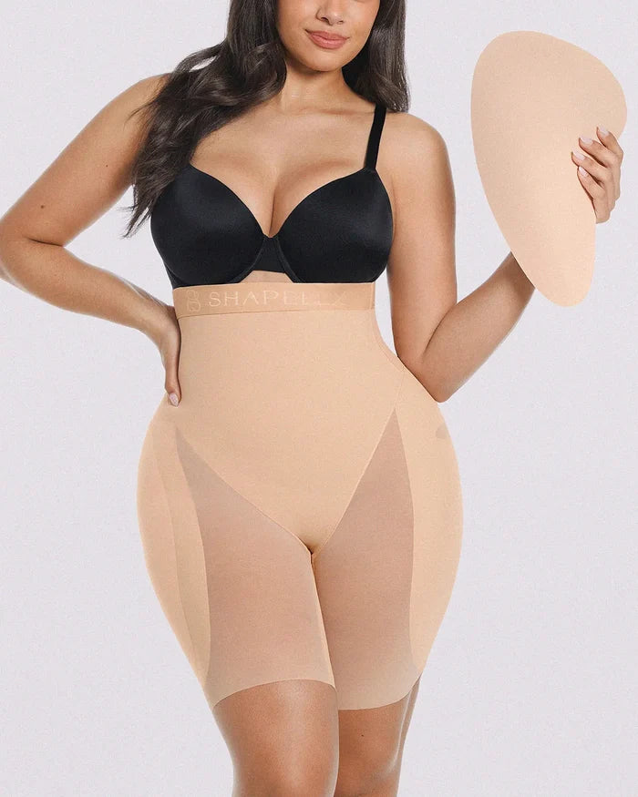 Built-in hip pads add volume while maintaining a smooth natural shape