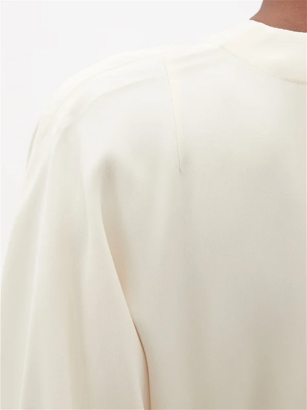 RAEY Cream Dolman-Sleeve Side-Split Wrap Dress - House Of Huntington