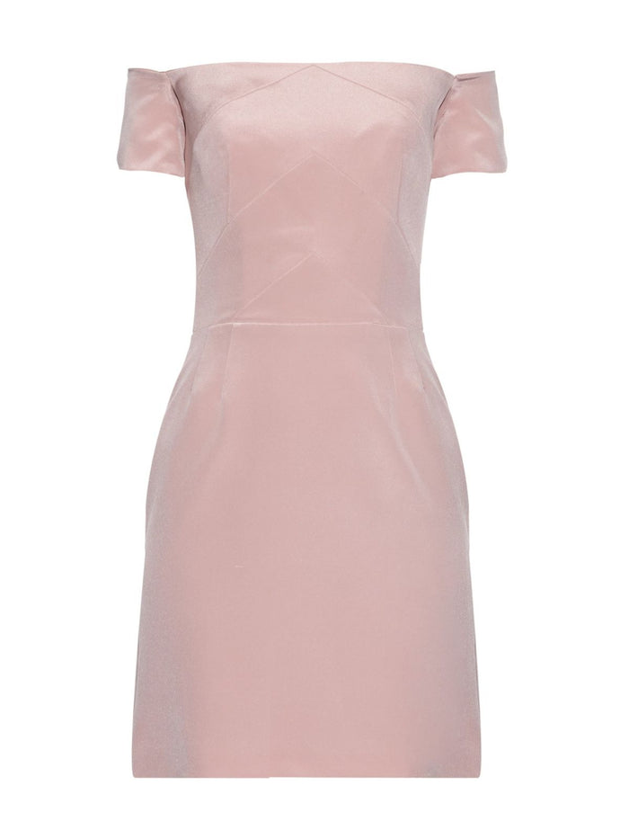 Raey Pink Off The Shoulder Mini Dress