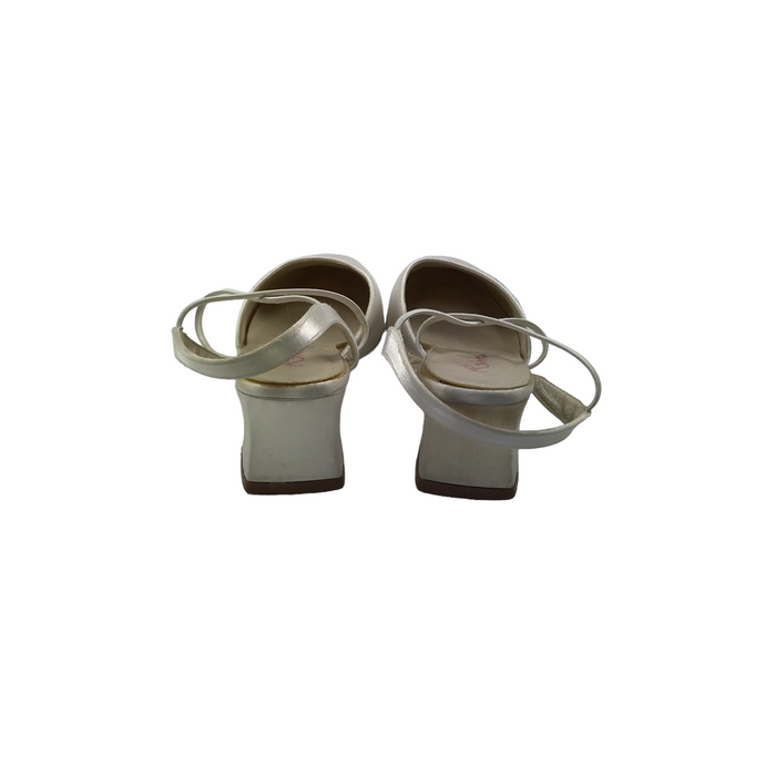 Rainbow Club White Heel Sandals Shoe Size 1