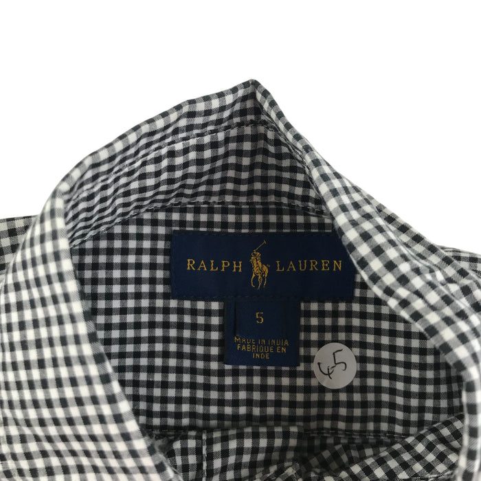 Ralph Lauren 4-5 years black and white buttoned cotton shirt