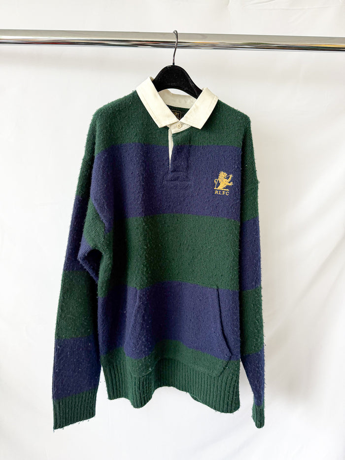 Ralph Lauren Polo Striped Wool Cashmere Rugby Jumper