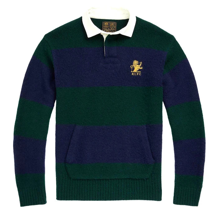 Ralph Lauren Polo Striped Wool Cashmere Rugby Jumper