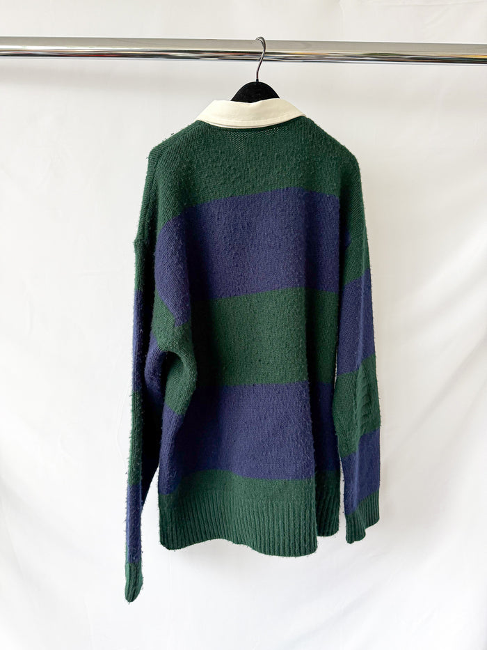 Ralph Lauren Polo Striped Wool Cashmere Rugby Jumper
