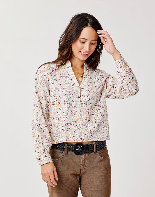 Reagan Twill Long Sleeve: Cloud Floral