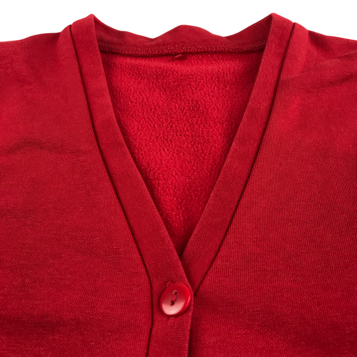 Red girls jersey school cardigan