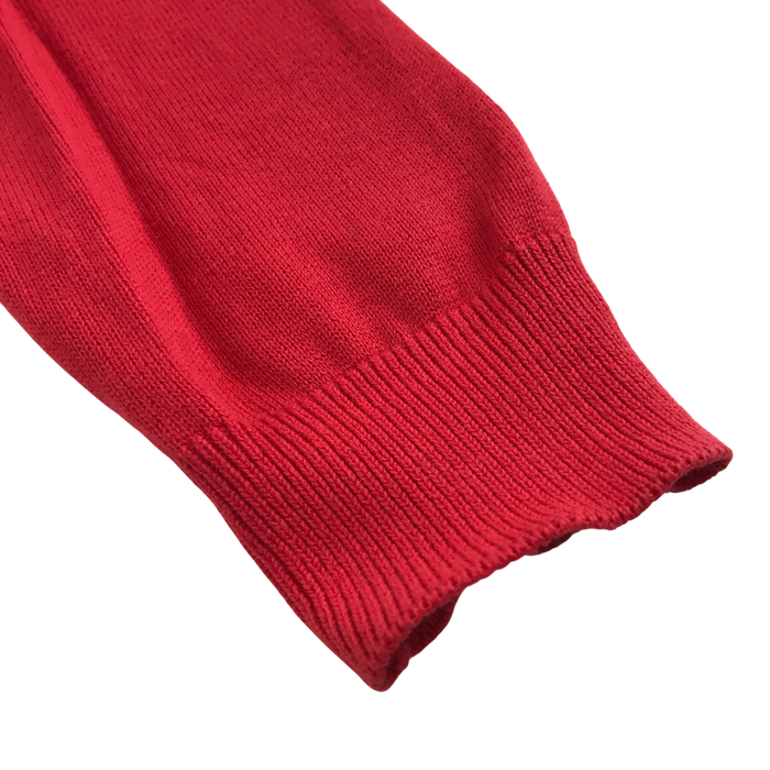 Red girls plain school cardigan
