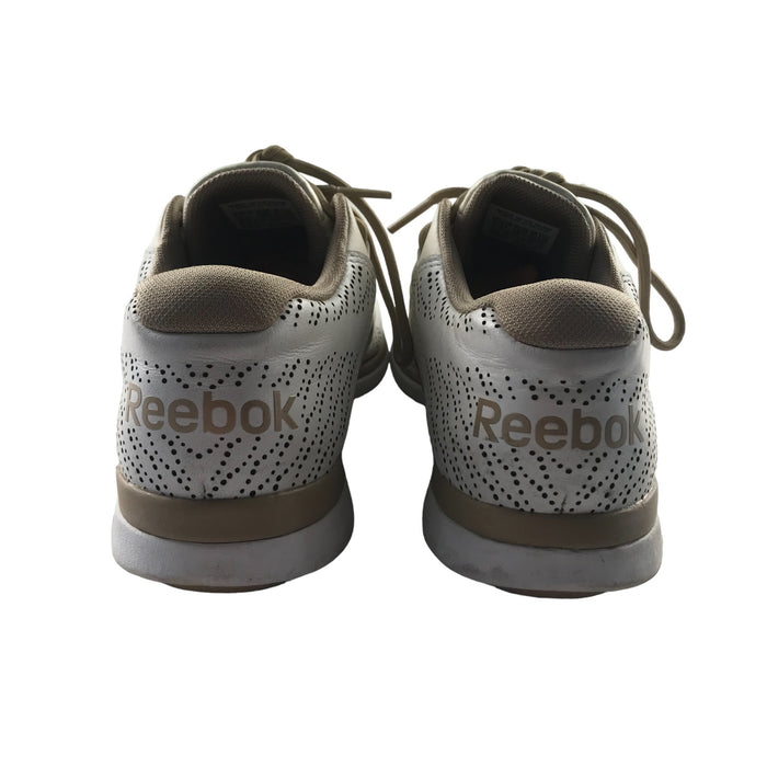 Reebok size UK 3 white gold smoothfit trainers