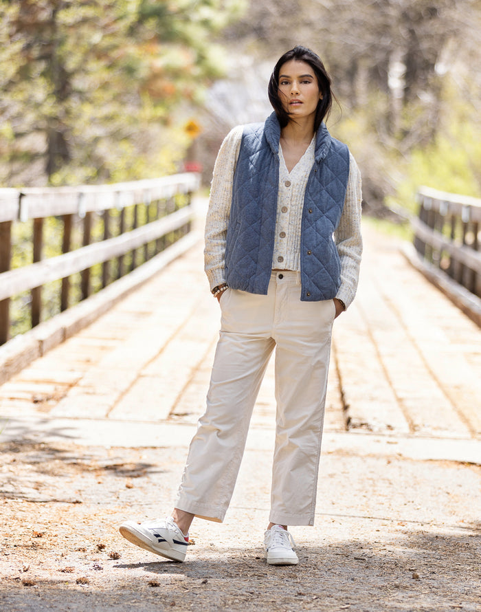 Rex Wide Leg: Birch - FINAL SALE
