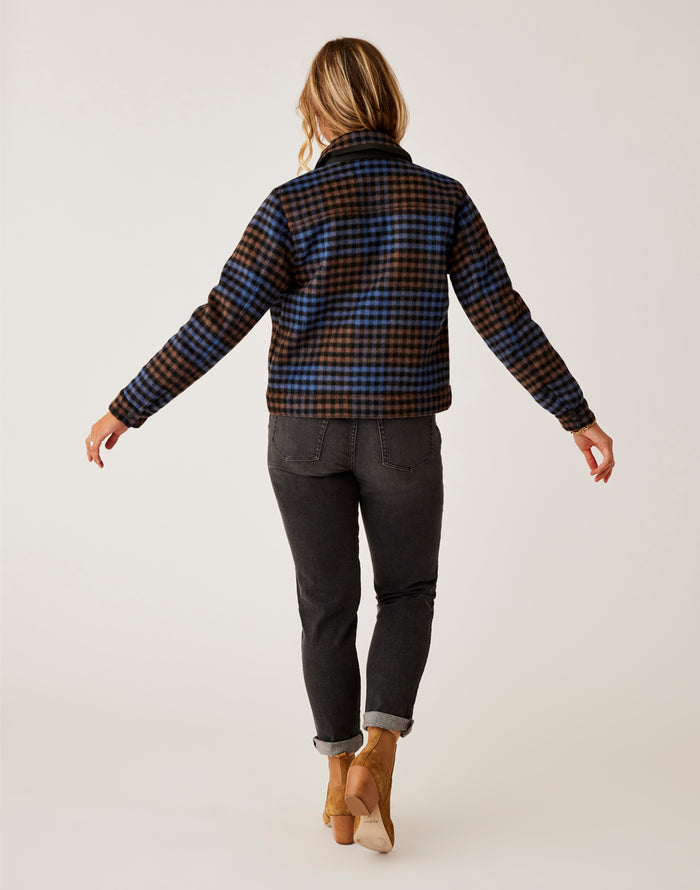 Rhea Wool Trucker: Dk. Brown Plaid - FINAL SALE