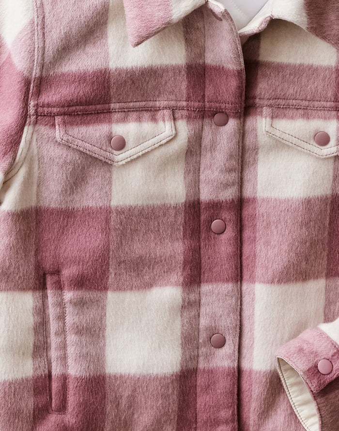 Rhea Wool Trucker: Orchid Plaid - FINAL SALE