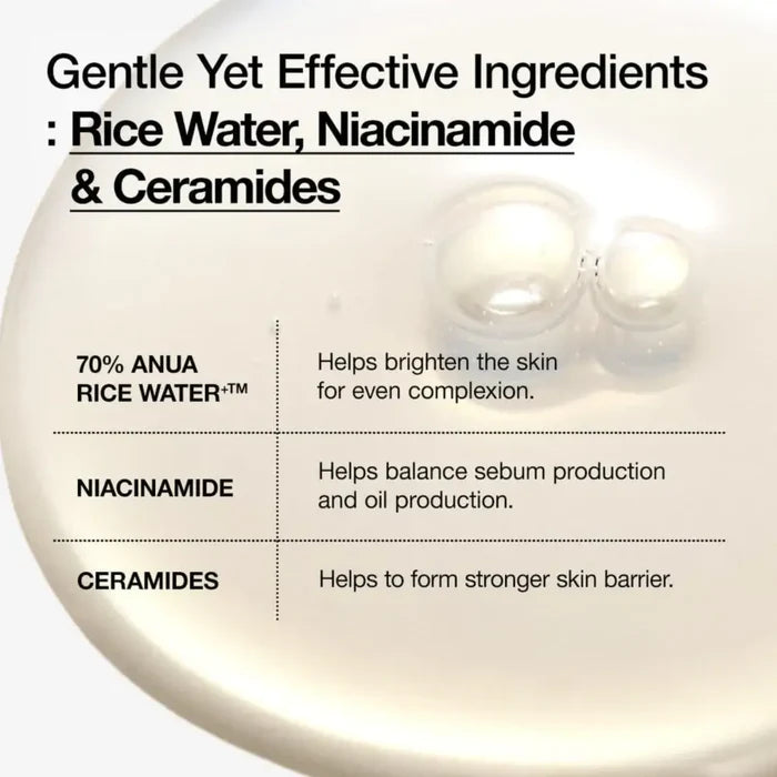 Rice 70 Glow Milky Toner 250ml - and Pad Anua Toners