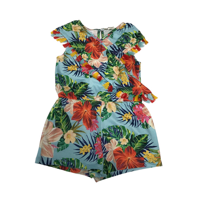 River Island 4-5 years blue floral playsuit