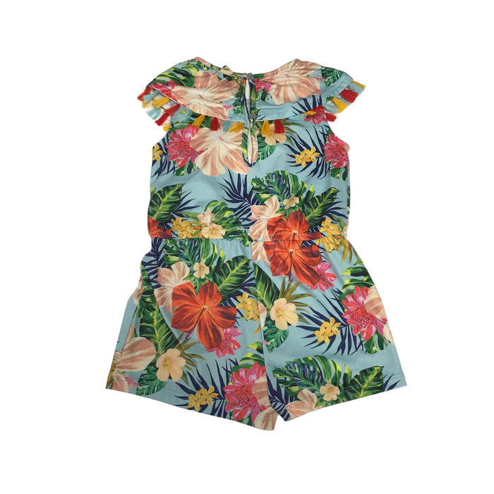 River Island 4-5 years blue floral playsuit
