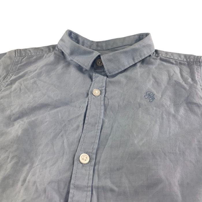 River Island 4-5 years blue plain buttoned cotton shirt