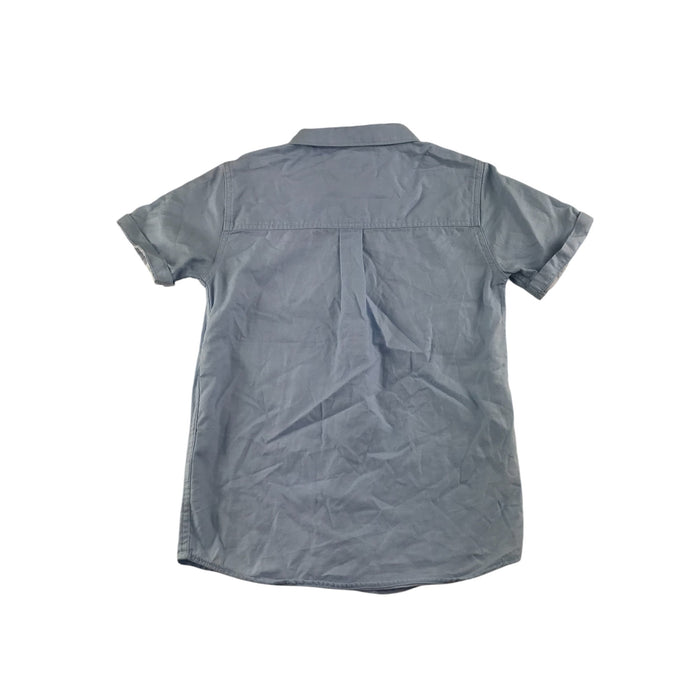 River Island 4-5 years blue plain buttoned cotton shirt
