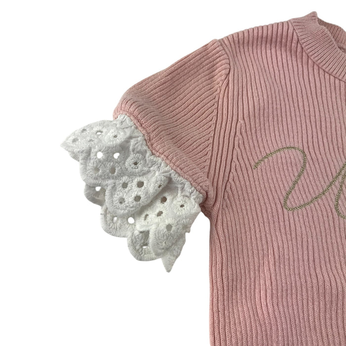 River Island 5-6 years pink with white frilled blouse