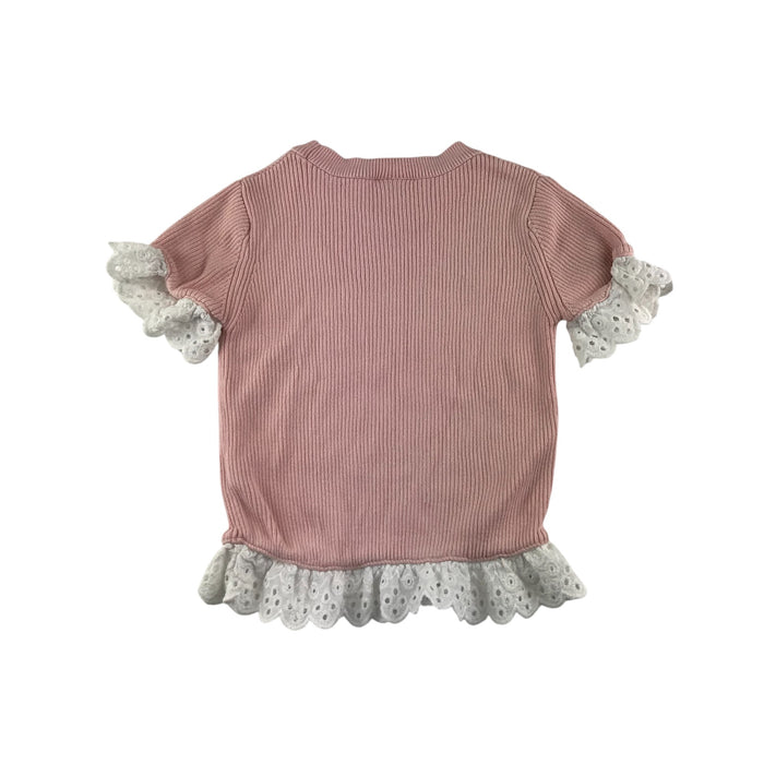 River Island 5-6 years pink with white frilled blouse