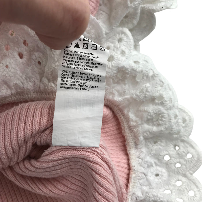 River Island 5-6 years pink with white frilled blouse