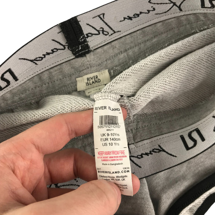 River Island 9-10 years grey jersey micro shorts