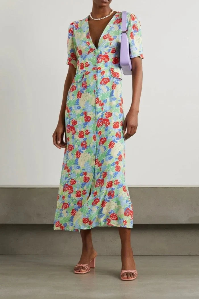 Rixo London Jackson Floral Crepe Mini Dress