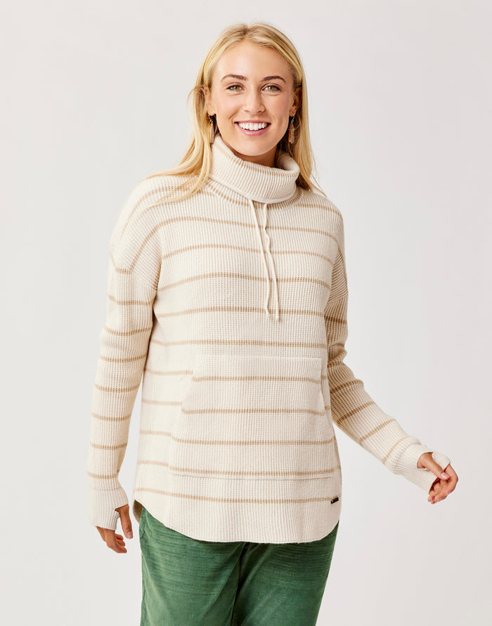 Rockvale Sweater: Birch Mini Stripe
