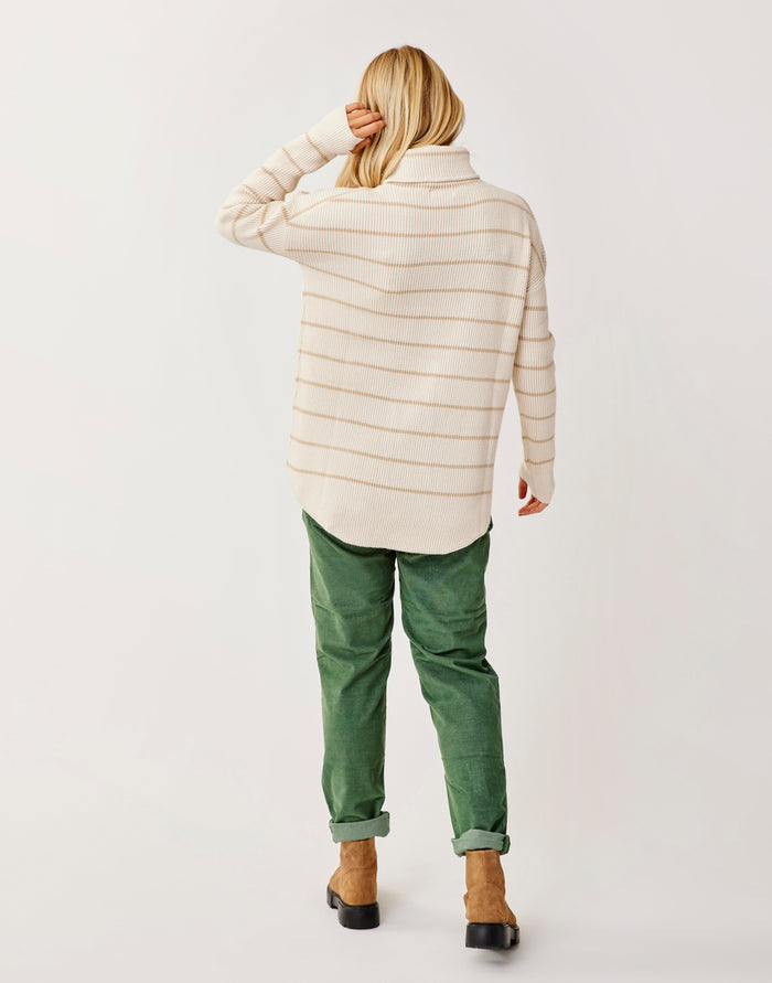Rockvale Sweater: Birch Mini Stripe