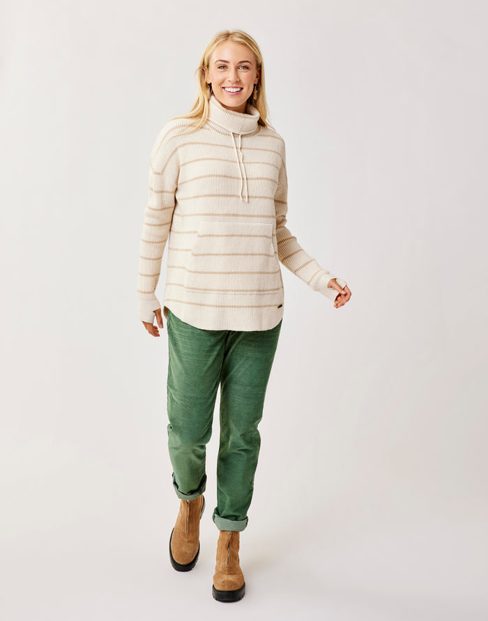 Rockvale Sweater: Birch Mini Stripe
