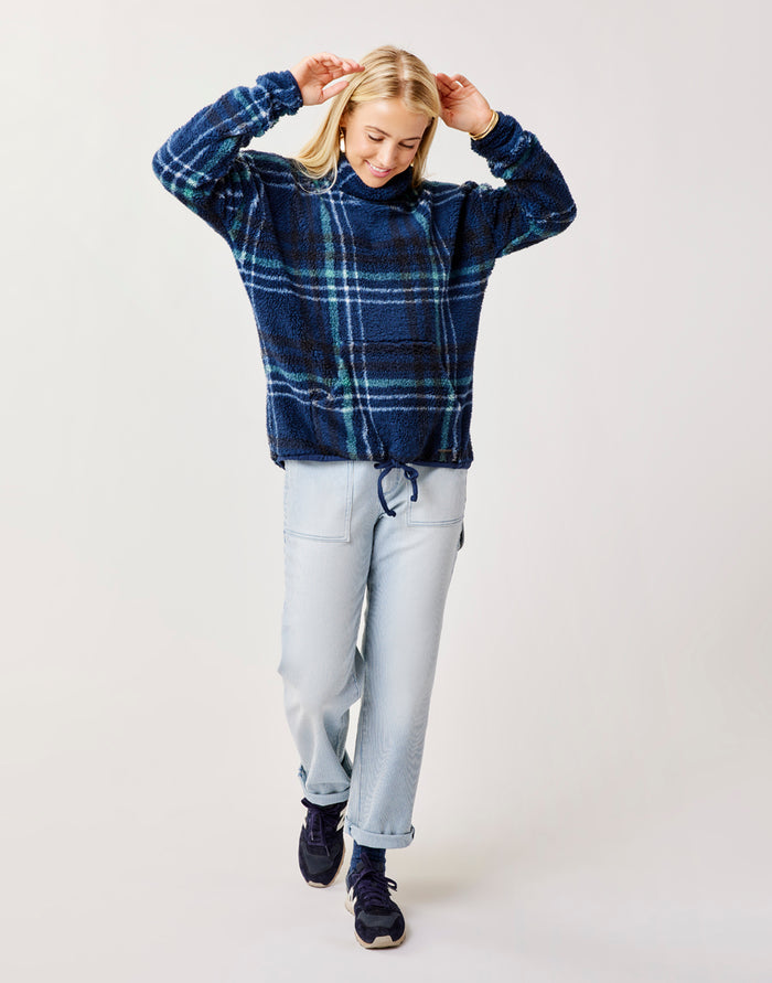Roley Cowl: Navy Plaid