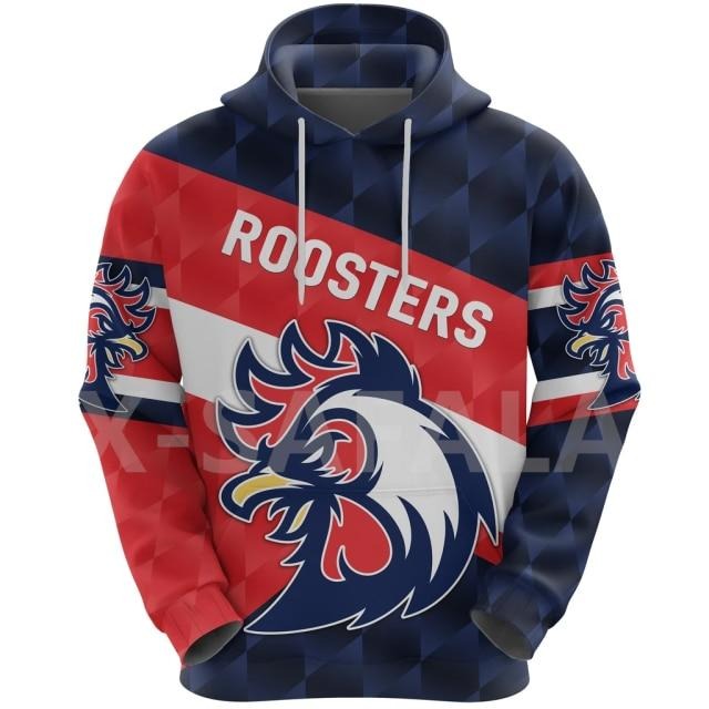 Roosters 3D Printed Hoodie