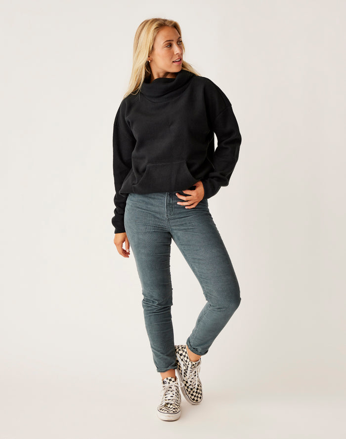 Rowayton Cowl Neck: Black - FINAL SALE
