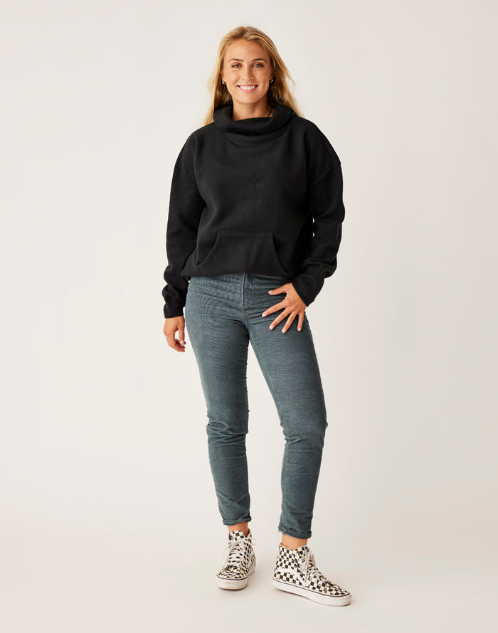 Rowayton Cowl Neck: Black - FINAL SALE
