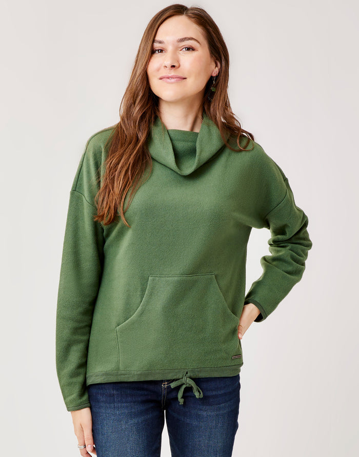 Rowayton Cowl Neck: Cilantro