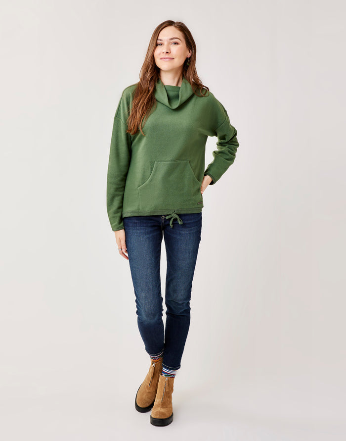 Rowayton Cowl Neck: Cilantro