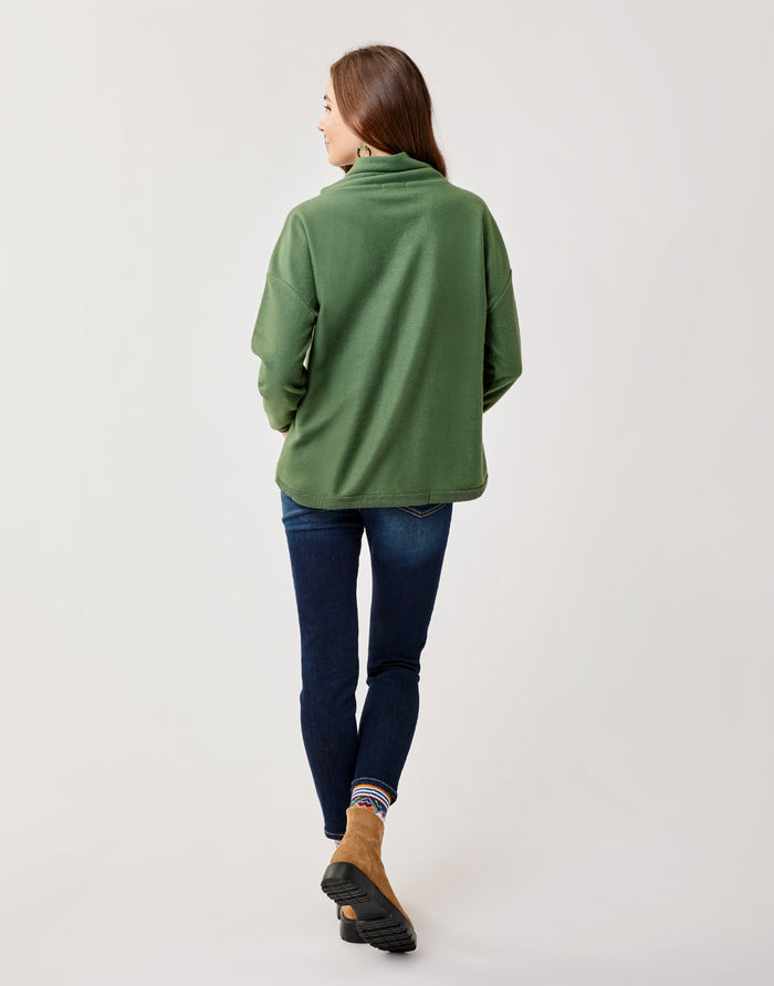 Rowayton Cowl Neck: Cilantro