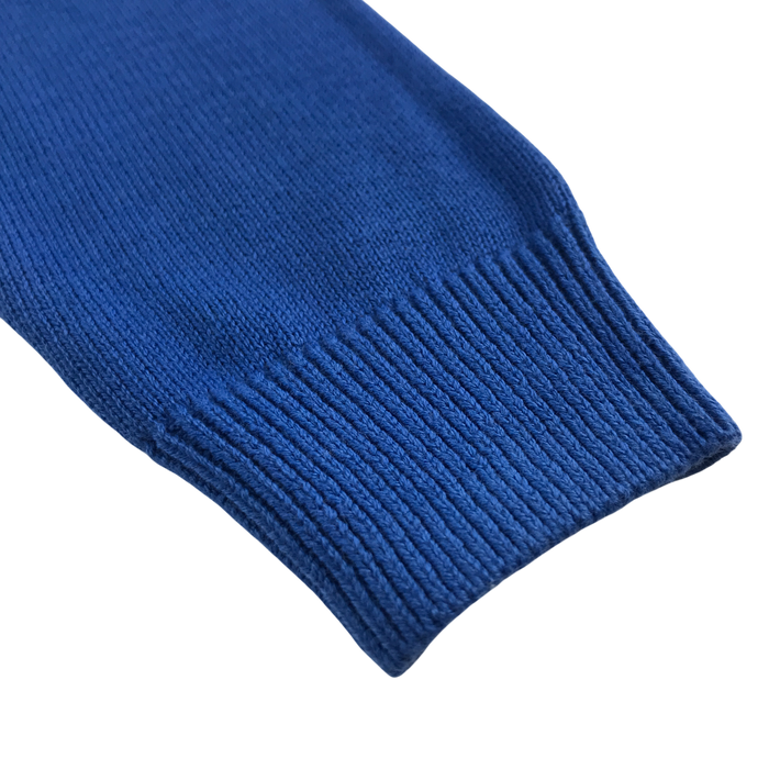 Royal blue girls cable knit school cardigan