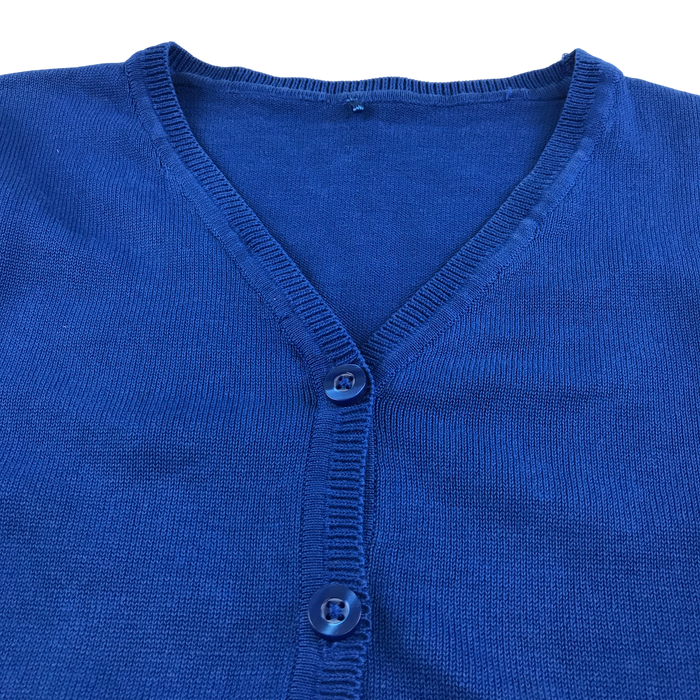 Royal blue girls plain school cardigan