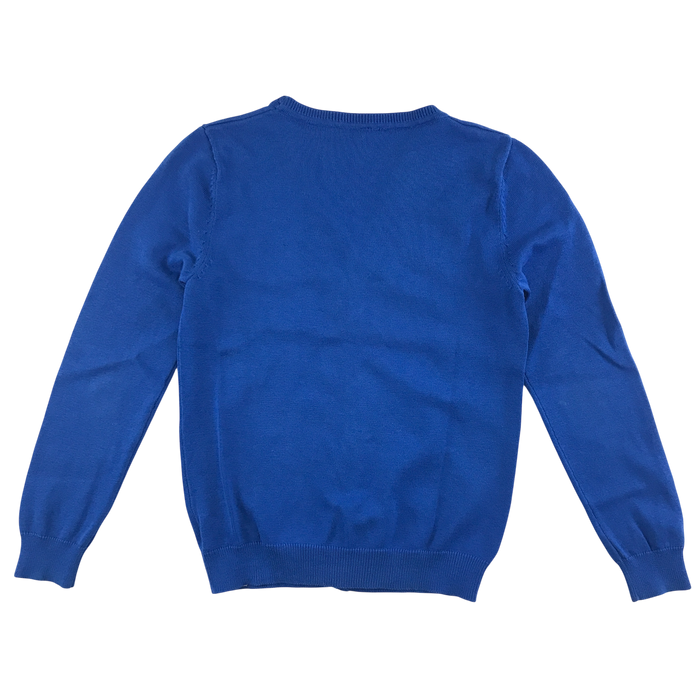 Royal blue girls plain school cardigan