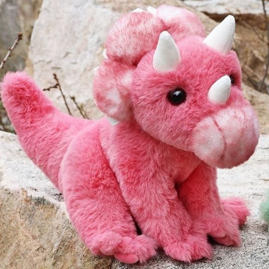 "Sale" Douglas Cuddle Toys - Triceratops Dinosaur Pink Stuffed Soft Dino Plush 4609