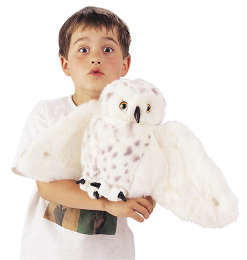 "Sale" Folkmanis - Snowy Owl Puppet Plushie 2236