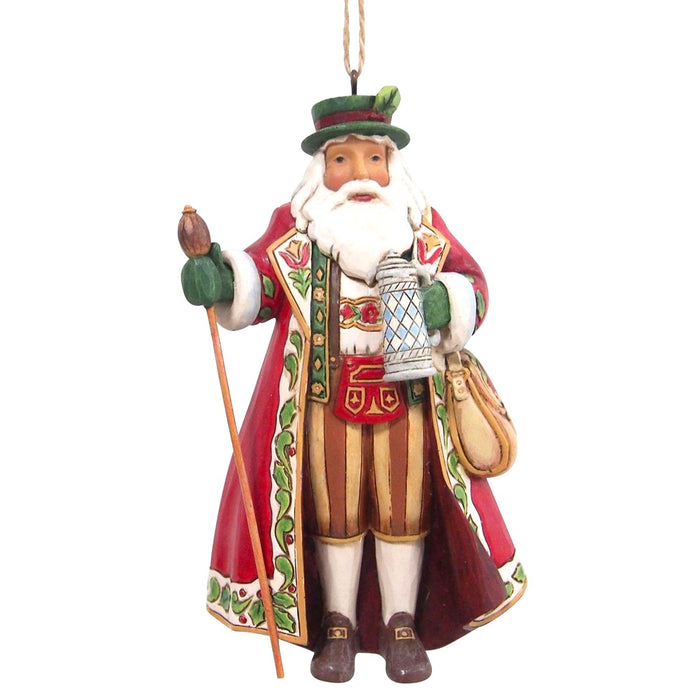 "Sale" Jim Shore Heartwood Creek - German Santa Christmas Ornament 6009461