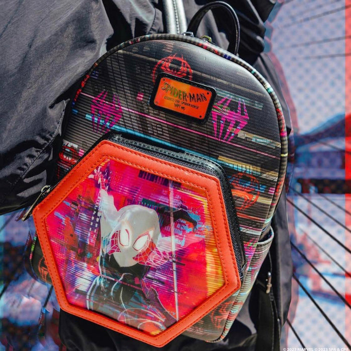 "Sale" Loungefly Marvel - Across the Spider-Verse Lenticular Spiderman Backpack MVTB0239