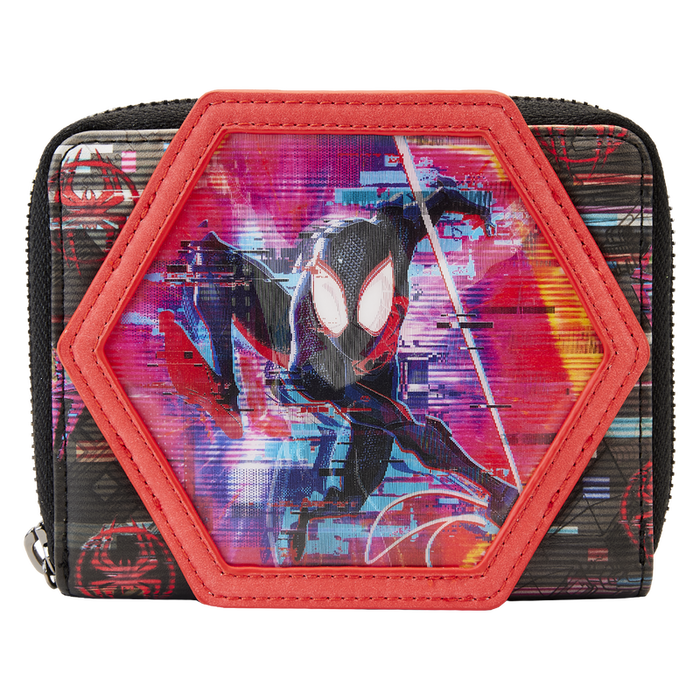 "Sale" Loungefly Marvel - Across the Spider-Verse Lenticular Spiderman Zip Around Wallet MVWA0187