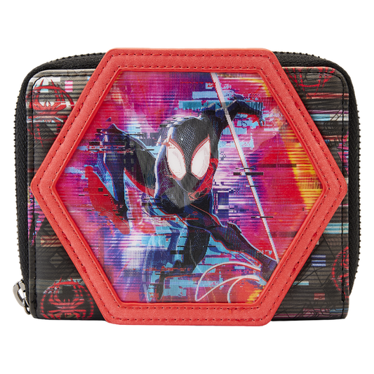 "Sale" Loungefly Marvel - Across the Spider-Verse Lenticular Spiderman Zip Around Wallet MVWA0187