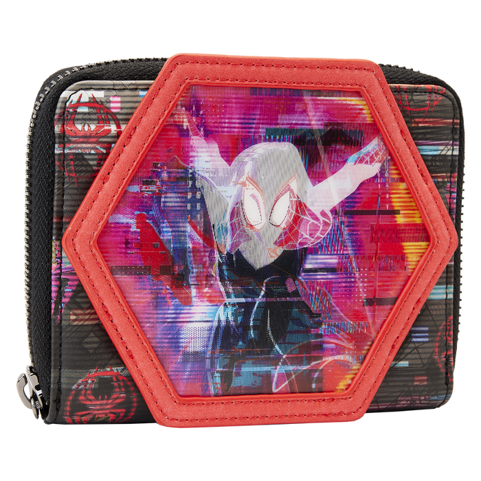 "Sale" Loungefly Marvel - Across the Spider-Verse Lenticular Spiderman Zip Around Wallet MVWA0187