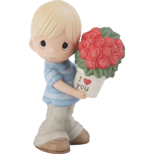 "Sale" Precious Moments - My Love For You Continues To Grow Boy Porcelain Figurine 212002