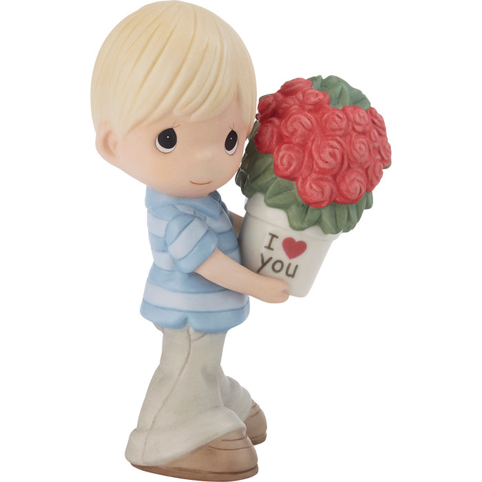 "Sale" Precious Moments - My Love For You Continues To Grow Boy Porcelain Figurine 212002